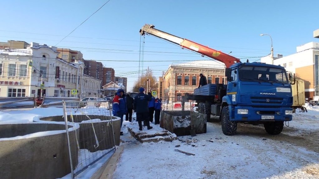 Работы по благоустройству Коммунальной улицы Тамбова возобновят на следующей неделе