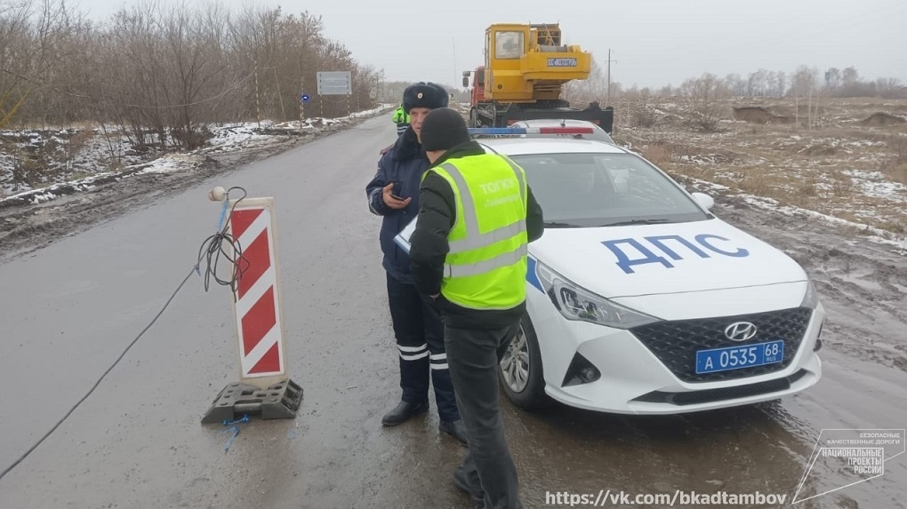 В Тамбовской области провели инспекцию работ по ремонту дороги «Моршанск - Пичаево»
