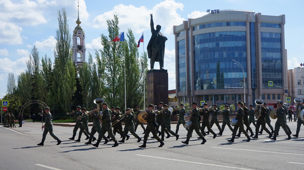 В центре Тамбова прошла вторая в этом году репетиция парада Победы