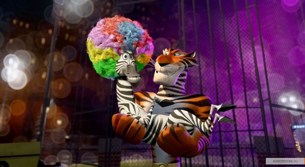 Мадагаскар 3 Марти клоун мультфильм цирк зебра скачать