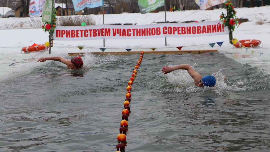 В Мичуринске прошел первый открытый турнир по зимнему плаванию