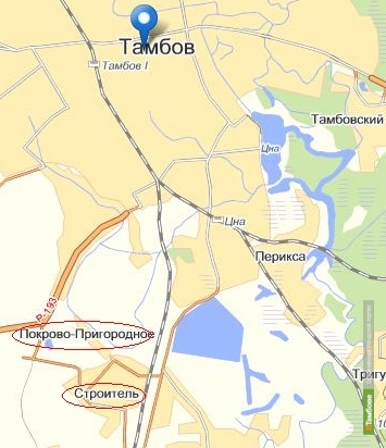 Покрово пригородное карта