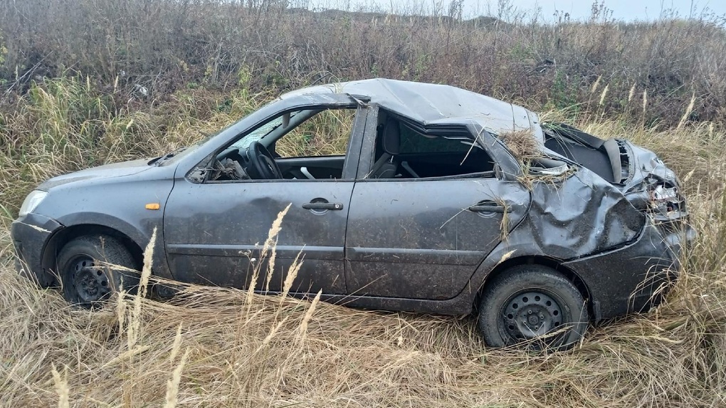 На трассе в Бондарском округе автоледи на «Гранте» не справилась с управлением