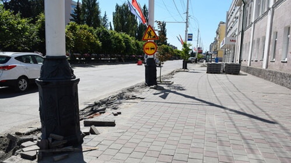 Завершить ремонт площади Ленина в Тамбове планируют к середине августа