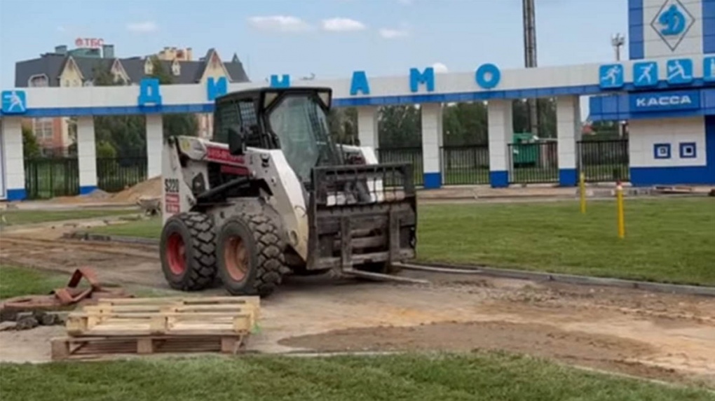 В Тамбове начали ремонтировать сквер напротив стадиона «Динамо»